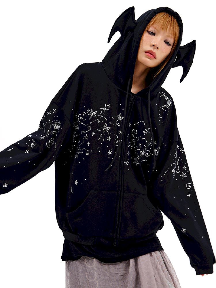 Starry Night Rhinestone Sweatshirt