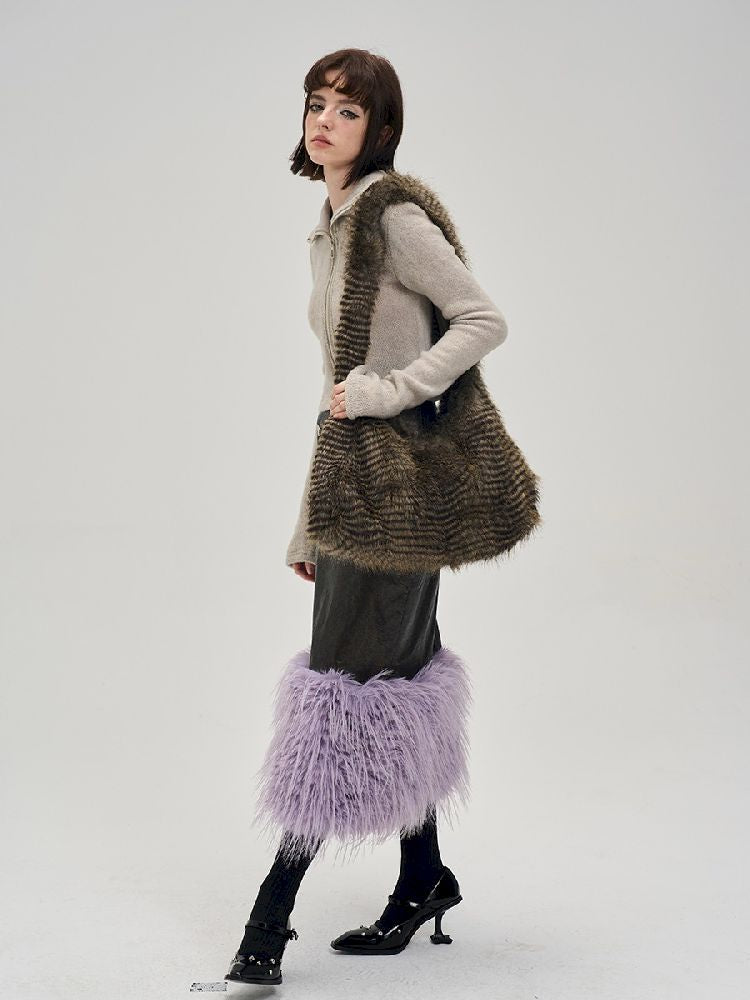 Fur environmental fur essence shoulder bag