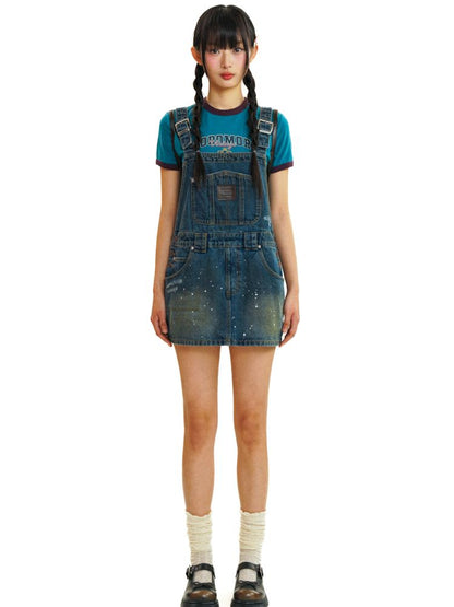 Adjustable Short Denim Back Dress