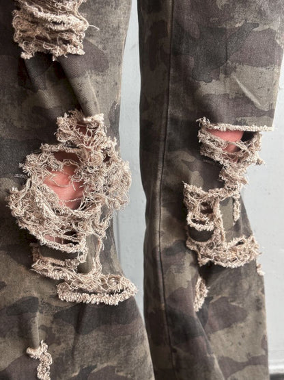 Camouflage Low Waisted Work Pants