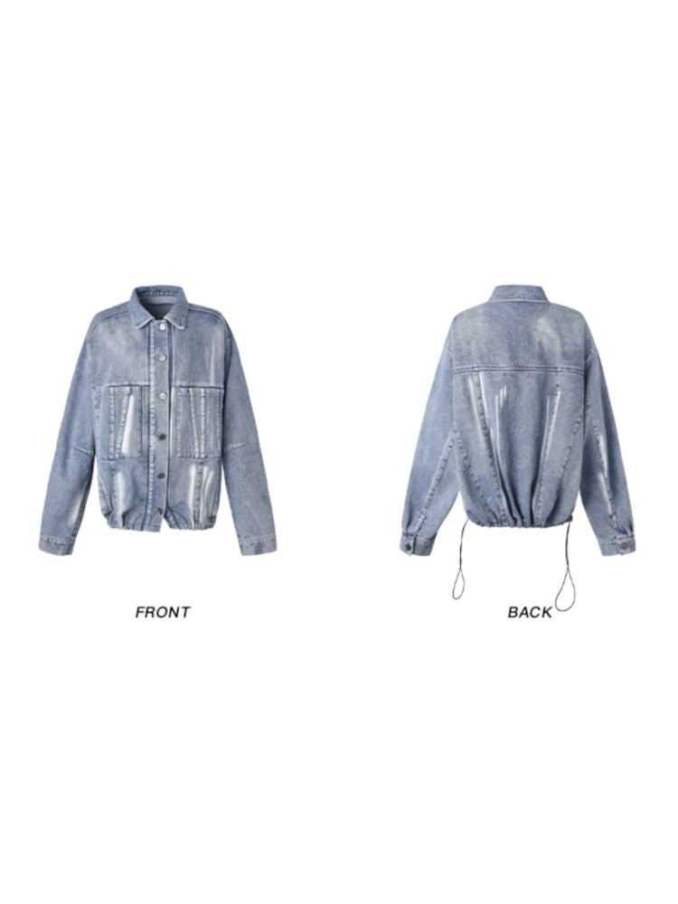 Split Silhouette Denim Jacket