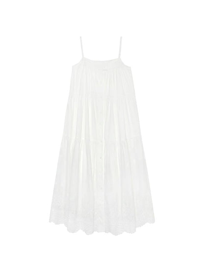 French Vintage Loose Halter Dress