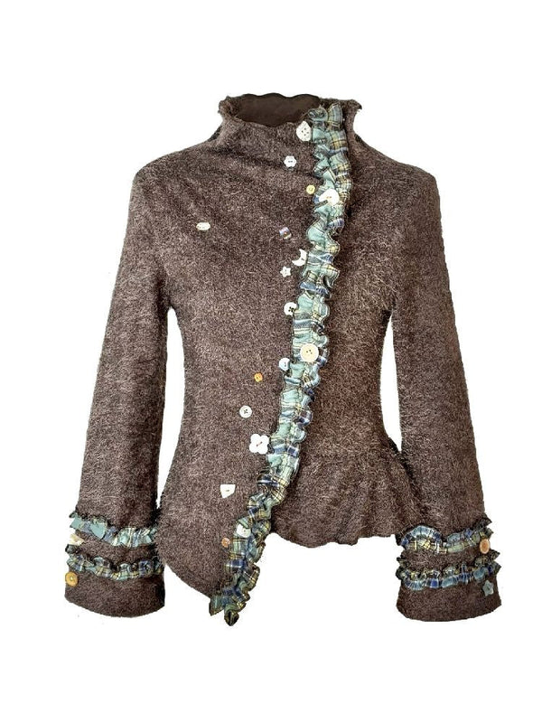 Punk Lace Flared Sleeve Knit Top