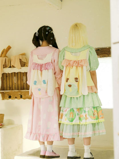 Patchwork Lolita Cake Halter Dress