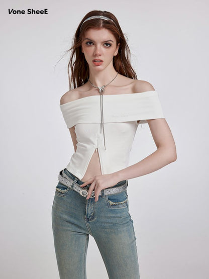 Sexy strapless short bustier bottoming shirt