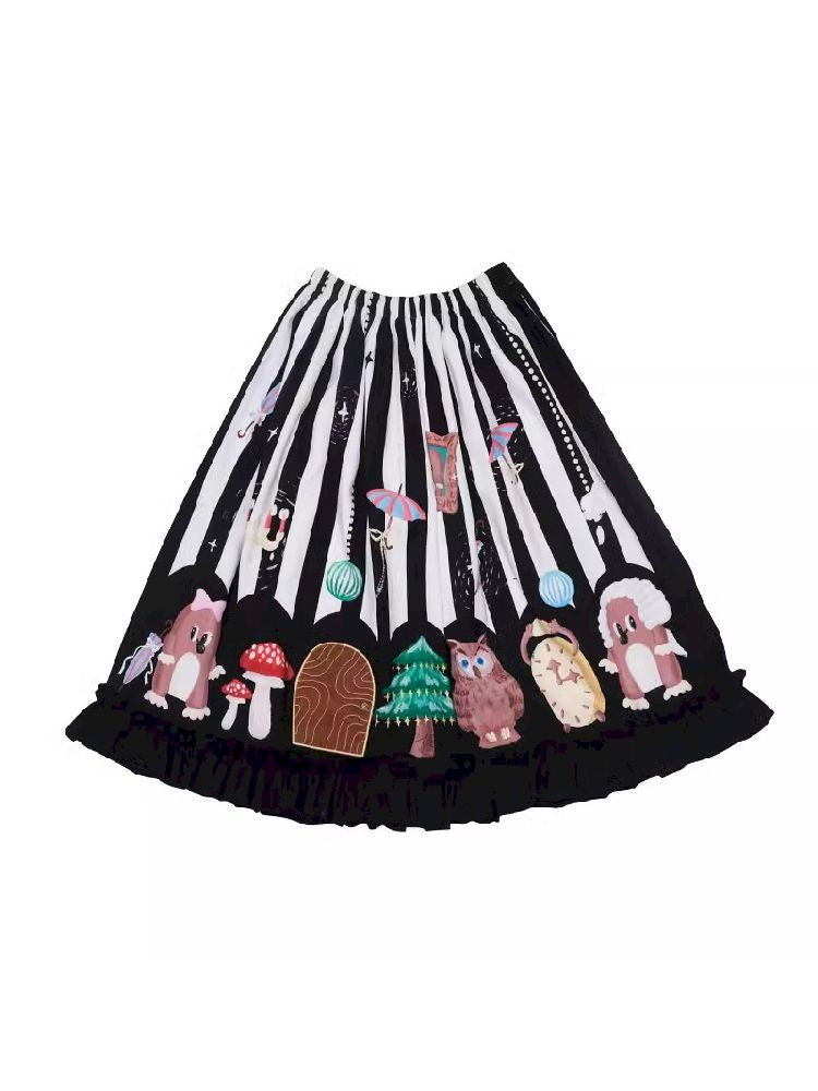 Stereoscopic Embroidered Organs Half Skirt