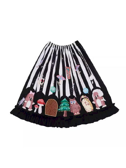 Stereoscopic Embroidered Organs Half Skirt