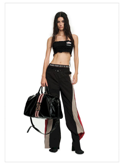 Double Waisted Colorblocked Sport Punch Pants