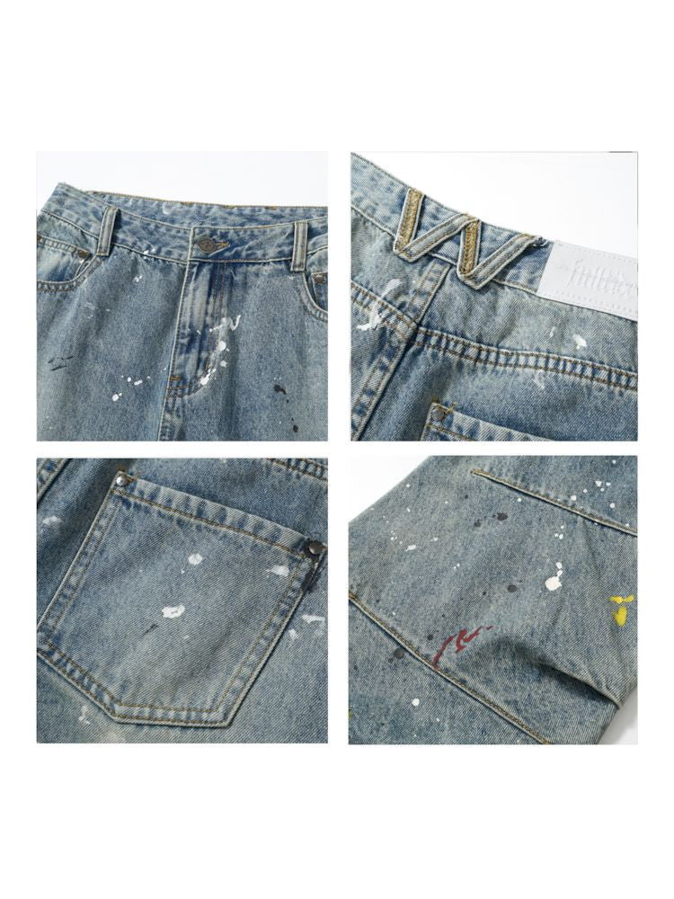 Punk Street Fermented Wash Splash Art Jeans