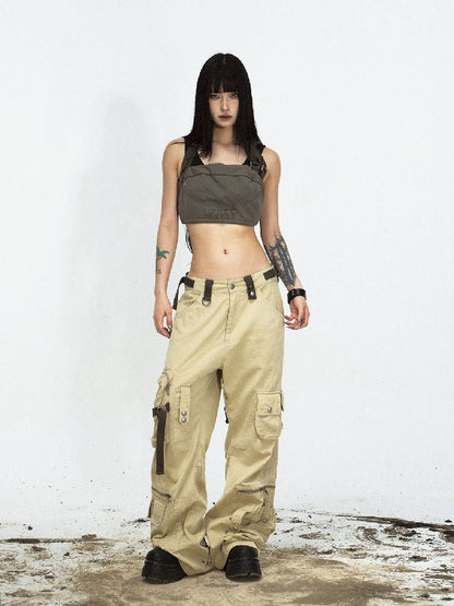 Multi Pockets Straight Work Pants