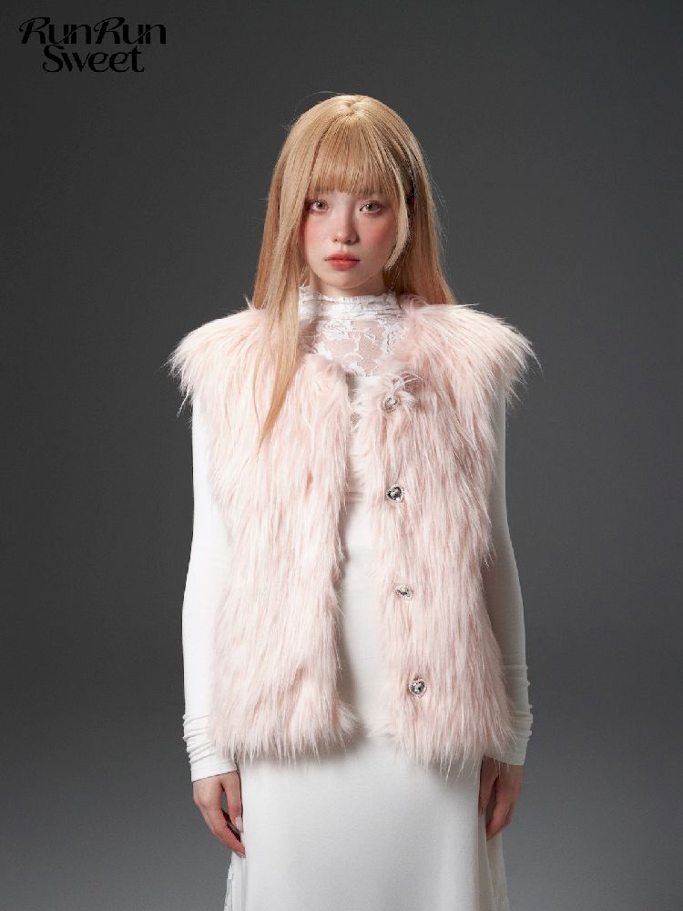 Removable Long Hair Winter Coat