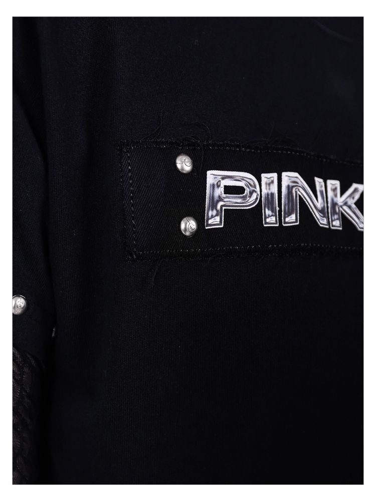 Studded Zip Slim Split Genderless Short Sleeve