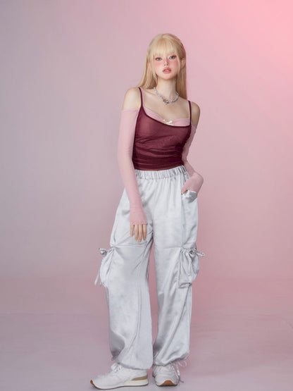 Draped Slim Loose Casual Pants