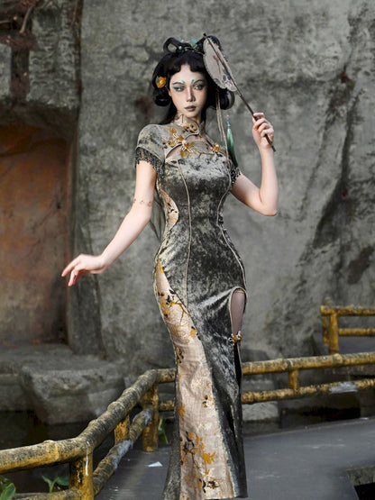 Slim Fishtail Long Slit Cheongsam Dresses