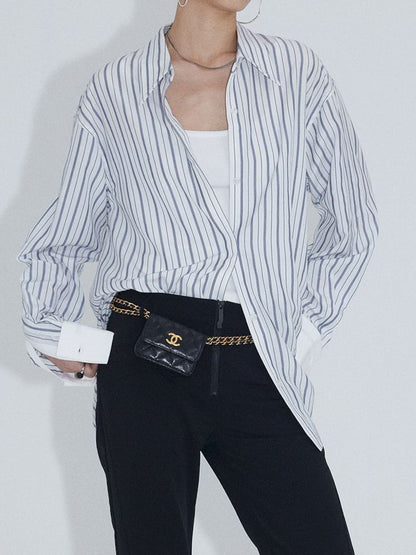 Stripes Loose Long Sleeve Shirt