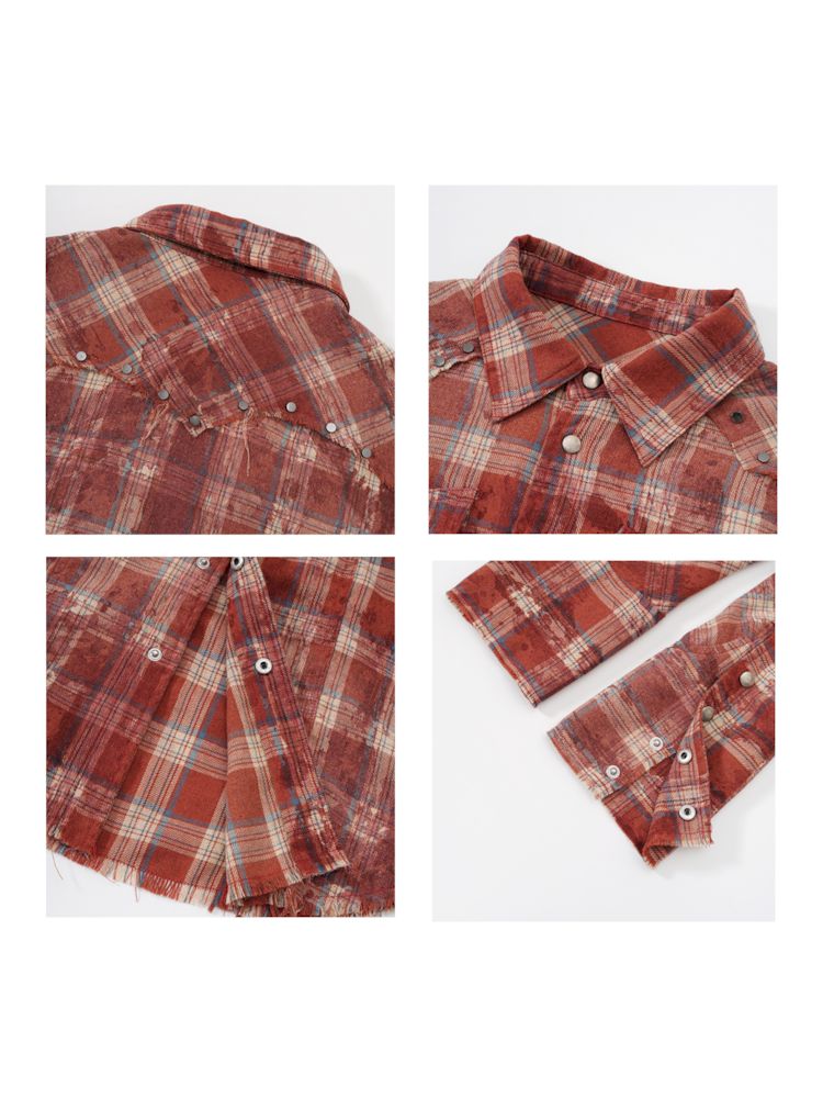 Old Studded Plaid Swoosh Work Shirt