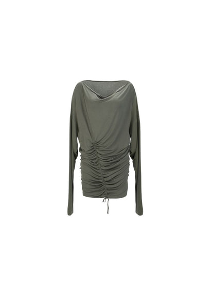 Drawstring One Shoulder T-Shirt