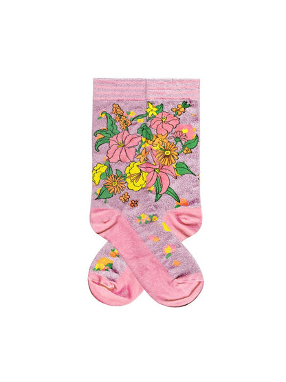 Floral mid-calf socks