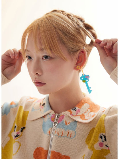 Cute Childish Key Earrings