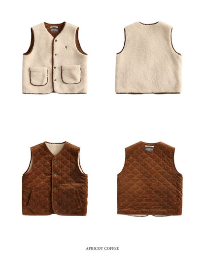 Reversible sleeveless vest