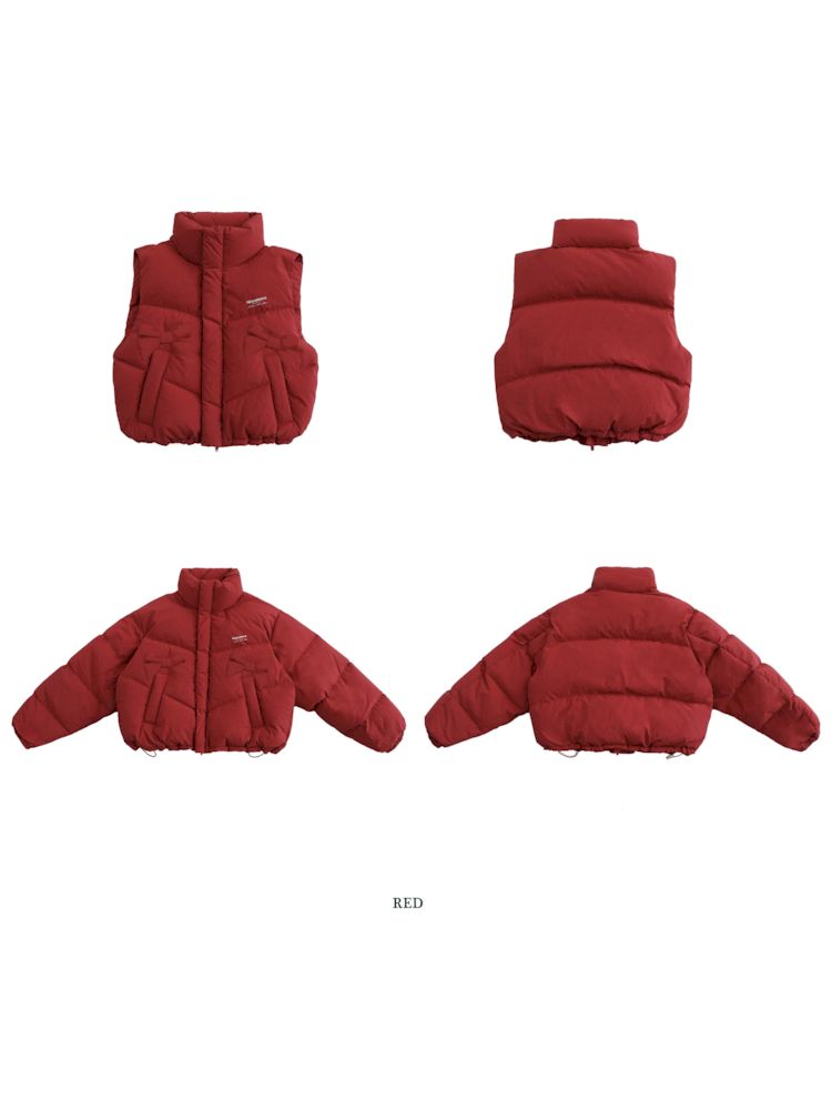 Absorbent bow short down jacket