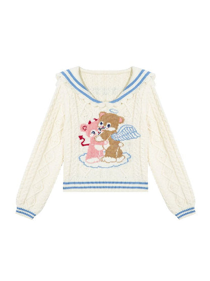 Sailor Dress White Sweater