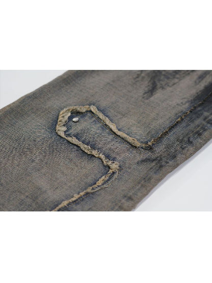 Vintage Washed Straight Jeans