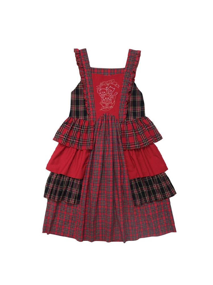 Patchwork Lolita Apron Style Tank Dress