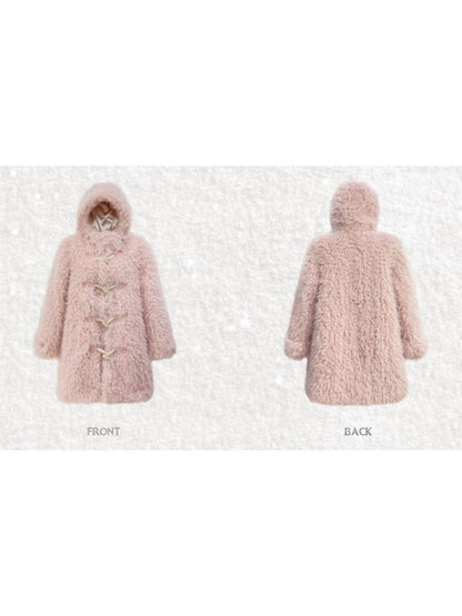 Loose Faux Fur Cotton Jacket Coat