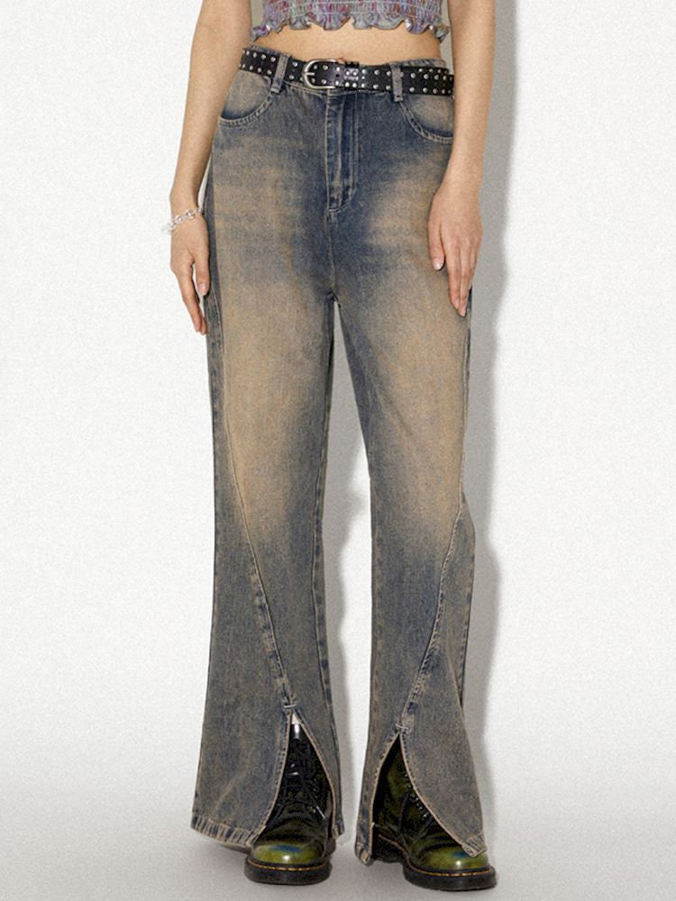 Slant Split Slit Slightly Slim Jeans