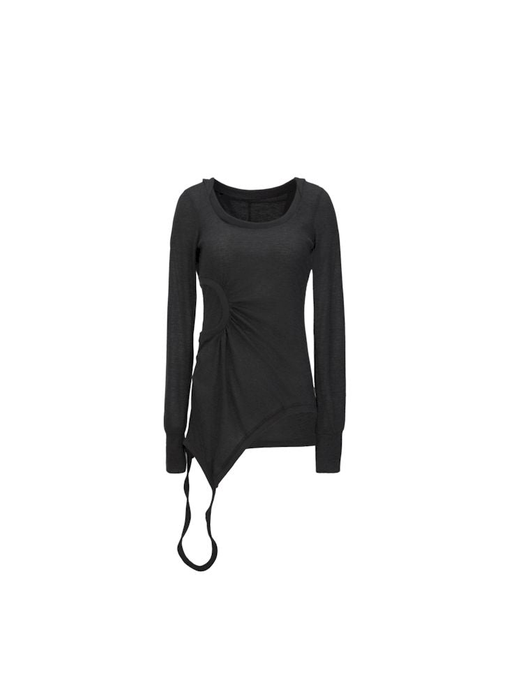 Hooded Square Neck Bottom T-Shirt