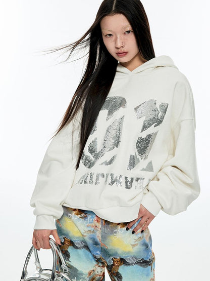 Loose Hooded Sweatshirt