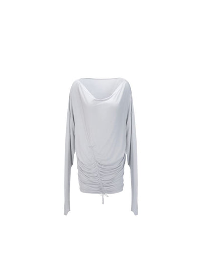 Drawstring One Shoulder T-Shirt