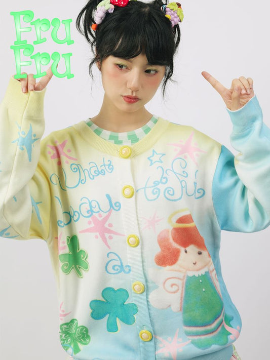 Reversible Cute Printed Sweater