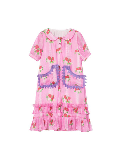 Strawberry Doll Neck Dress