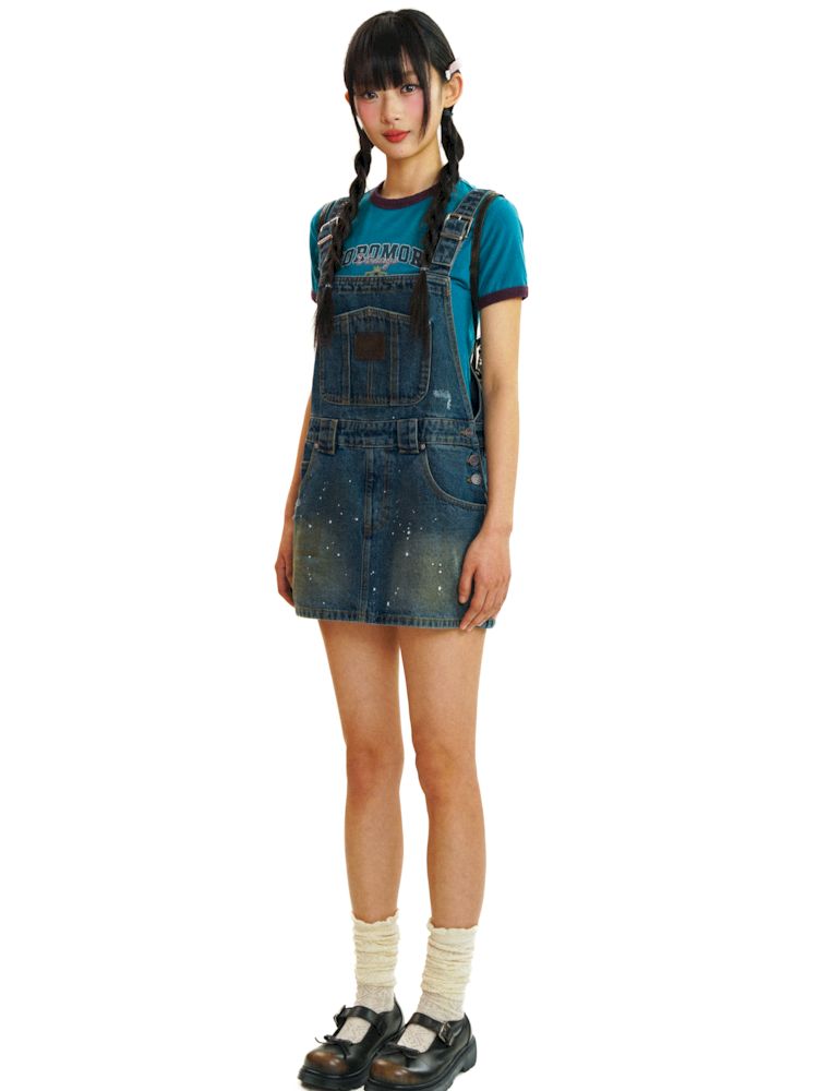 Adjustable Short Denim Back Dress