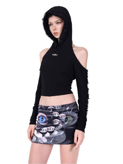 Hooded sunscreen long-sleeved T-shirt