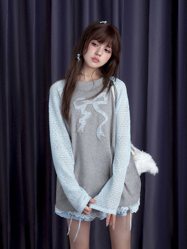 Bow Long Sleeve Top T-Shirt