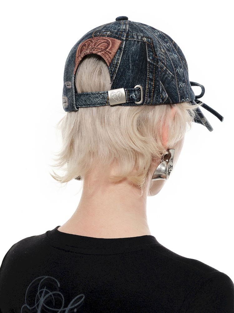 Denim Printed Baseball Cap