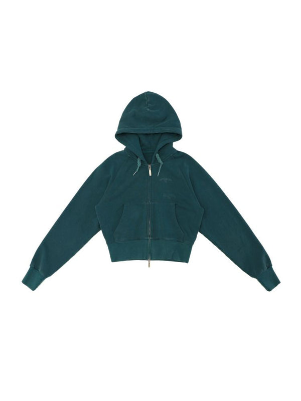 Slit Zipper A-line Sweatshirt Set