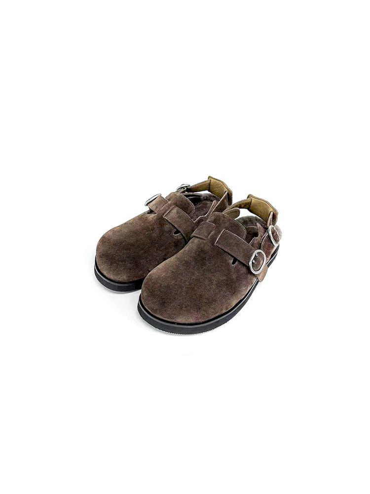 Double Buckle Suede Birkenstock Slippers