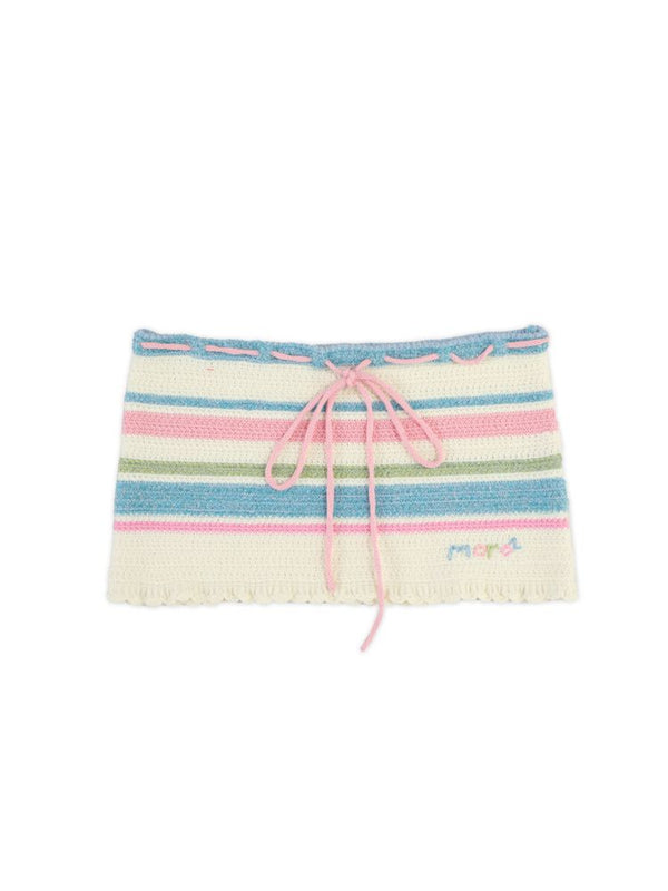 Drawstring Waist Head Overlay Fart Curtain Skirt