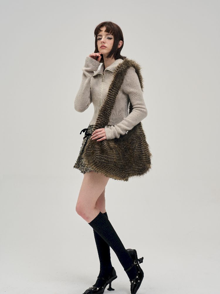 Fur environmental fur essence shoulder bag