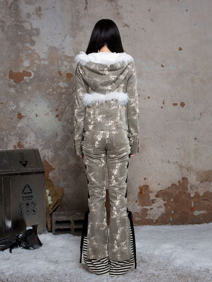 Fake two-piece straight jacket