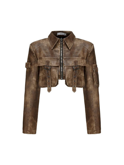 Leather Jacket Coat Women Cotton Version