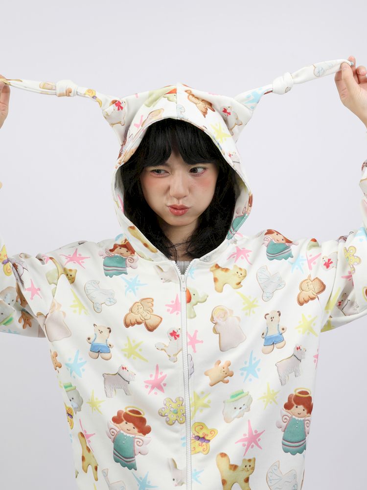 Rabbit Ear Cardigan Sweatshirt