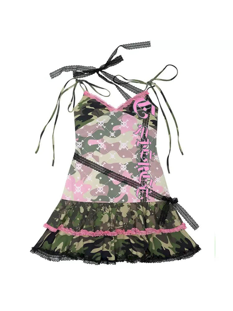 Camouflage Lace Camisole Dress