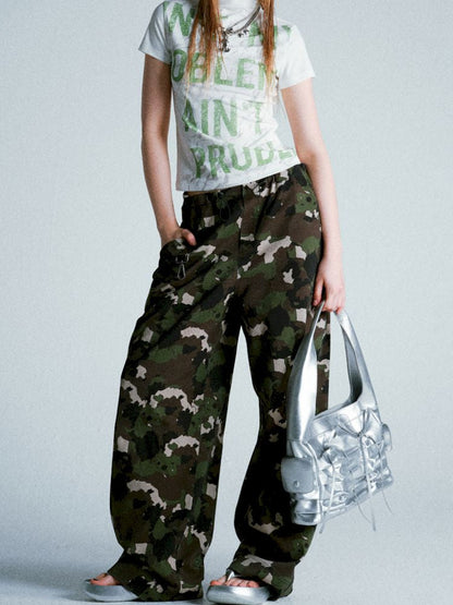 Camouflage full print work trousers