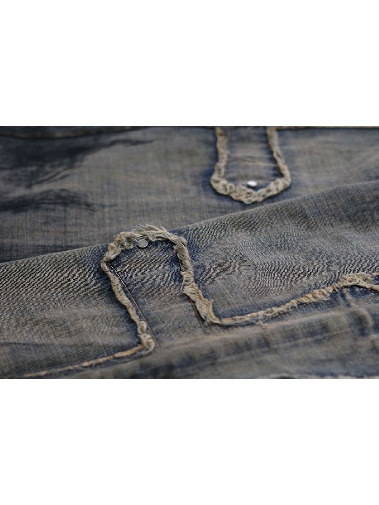 Vintage Washed Straight Jeans