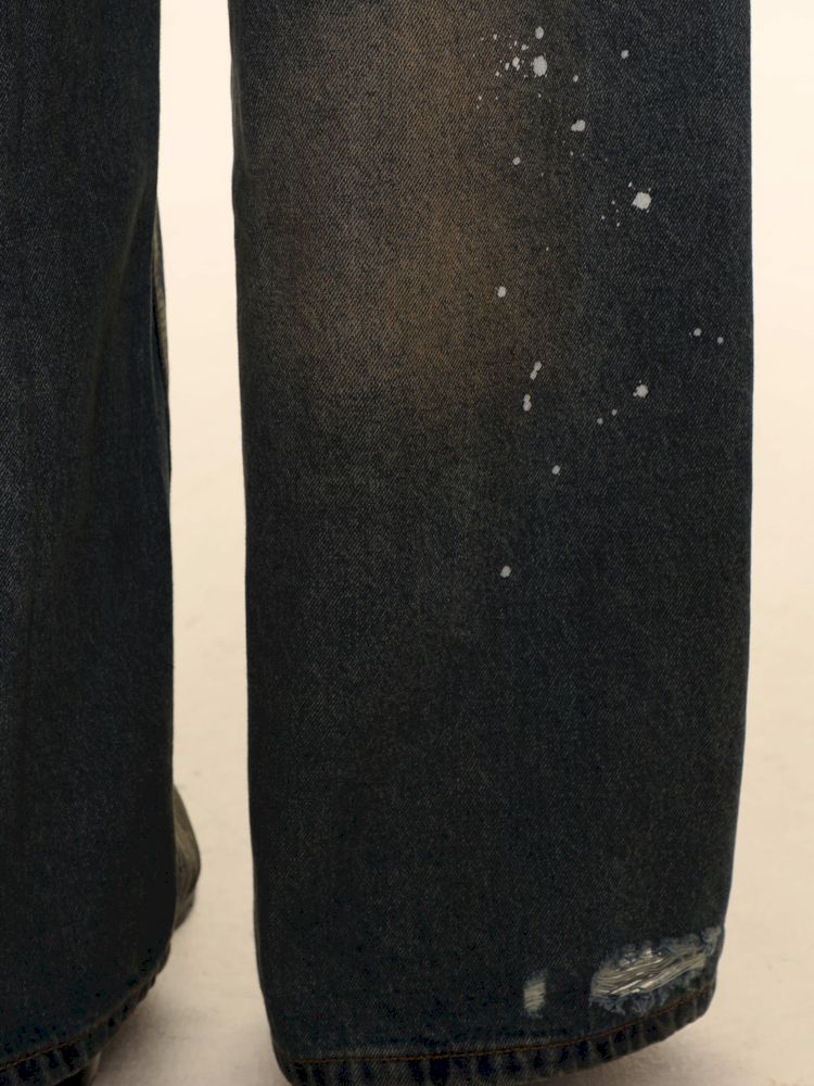 Splash Ink Flip Dot Casual Long Pants